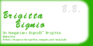 brigitta bignio business card